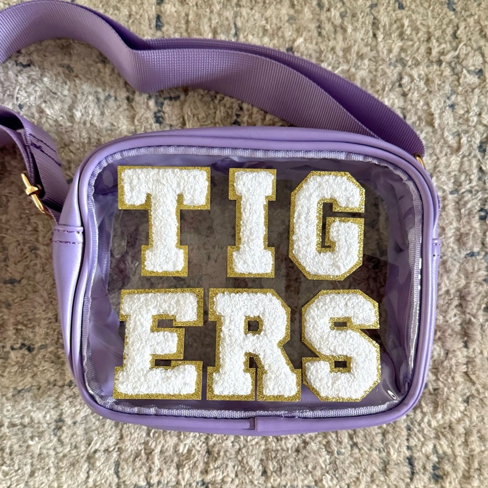 Clear crossbody stadium bag